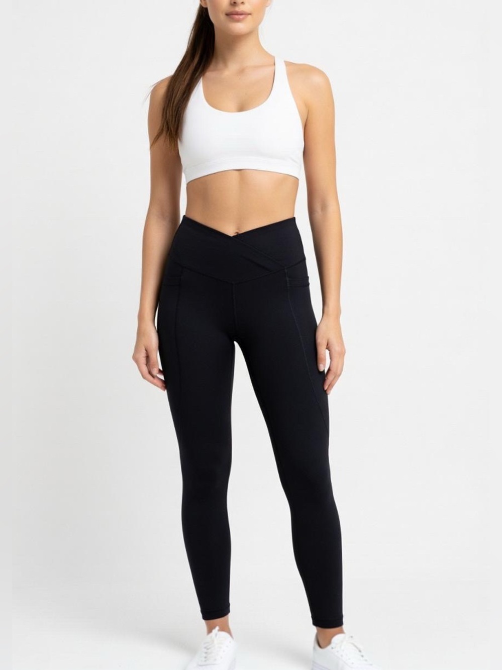 Offline By Aerie Real Me XTRA Crossover High Waisted Leggings Black Size XS